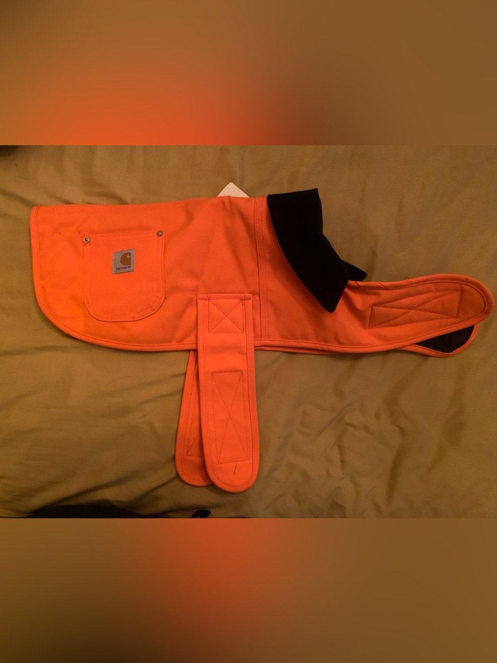 Carhartt Orange Dog Coat with Black Trim - Picture 2 of 5